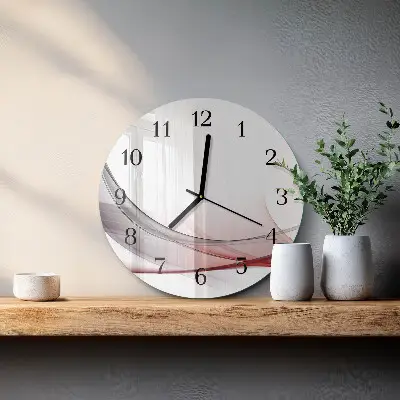 Apvalus laikrodis iš stiklo Abstrakcija