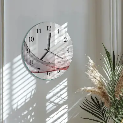Apvalus laikrodis iš stiklo Abstrakcija