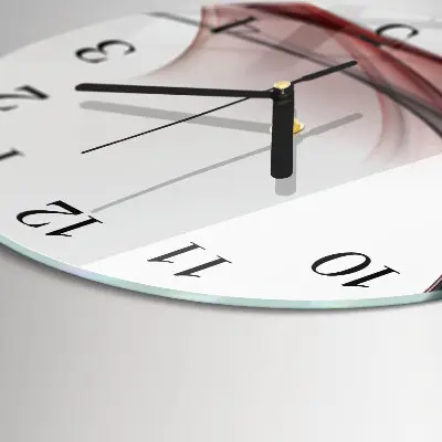 Apvalus laikrodis iš stiklo Abstrakcija