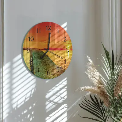 Apvalus laikrodis iš stiklo Tiltas