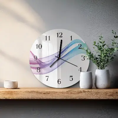 Apvalus sieninis laikrodis Abstrakčios linijos