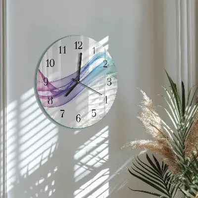 Apvalus sieninis laikrodis Abstrakčios linijos
