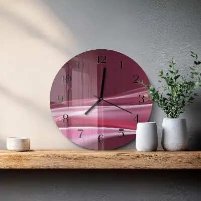Apvalus sieninis laikrodis Abstrakčios linijos