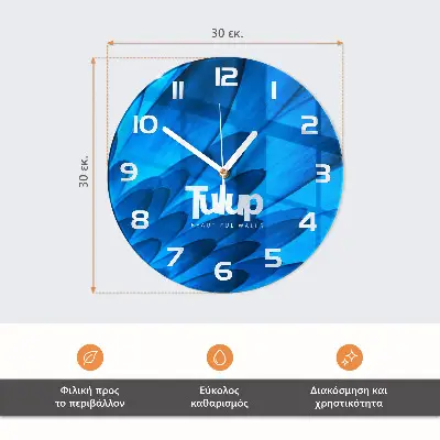 Apvalus laikrodis iš stiklo Puodelis kavos