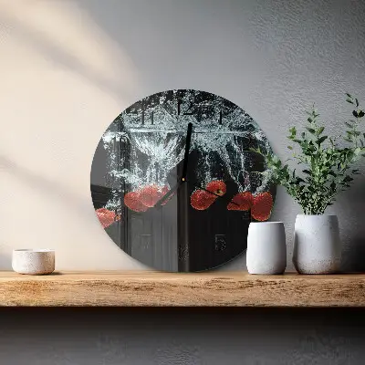 Apvalus sieninis laikrodis Braškės