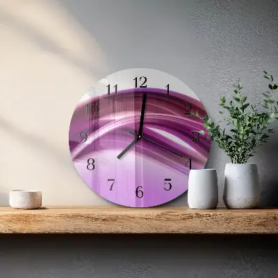 Apvalus sieninis laikrodis Abstrakčios linijos