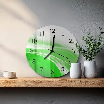 Apvalus laikrodis iš stiklo Abstrakcija