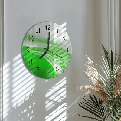 Apvalus laikrodis iš stiklo Abstrakcija