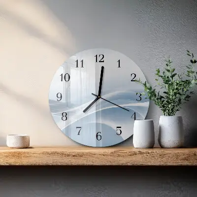 Apvalus sieninis laikrodis Abstrakčios linijos