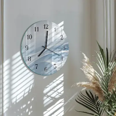 Apvalus sieninis laikrodis Abstrakčios linijos