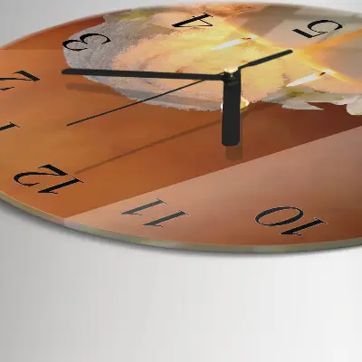Apvalus laikrodis iš stiklo SPA žvakės
