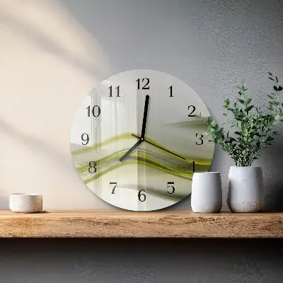 Apvalus sieninis laikrodis Abstrakčios linijos
