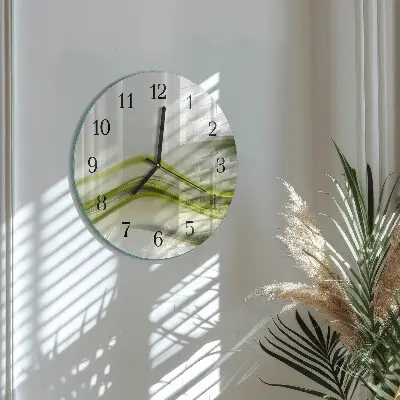 Apvalus sieninis laikrodis Abstrakčios linijos