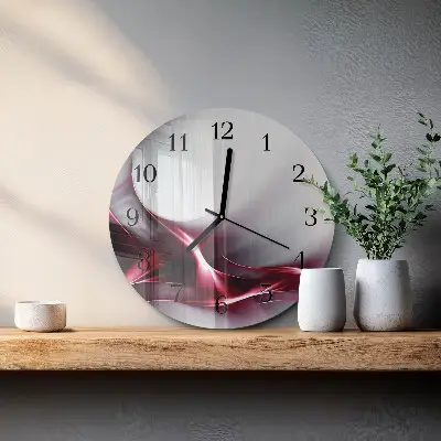 Apvalus laikrodis iš stiklo Abstrakcija