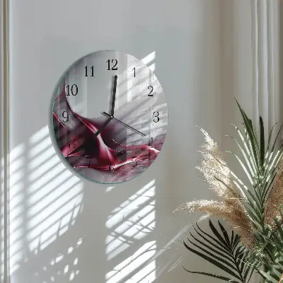Apvalus laikrodis iš stiklo Abstrakcija