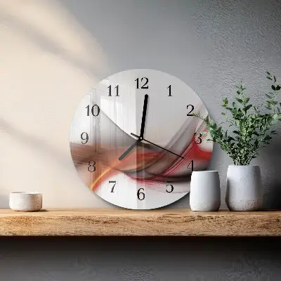Apvalus sieninis laikrodis Abstrakčios linijos