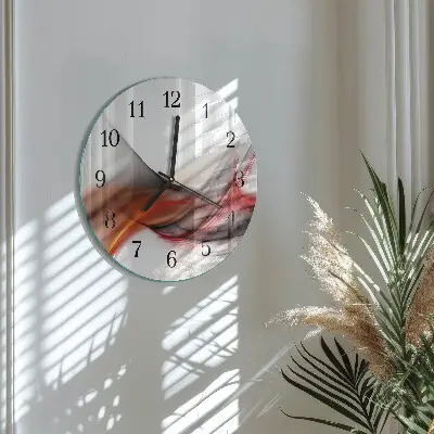 Apvalus sieninis laikrodis Abstrakčios linijos