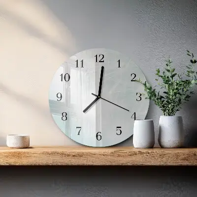 Apvalus laikrodis iš stiklo Abstrakcija