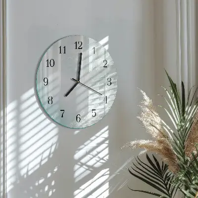 Apvalus laikrodis iš stiklo Abstrakcija