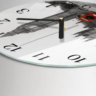 Apvalus laikrodis iš stiklo Londonas