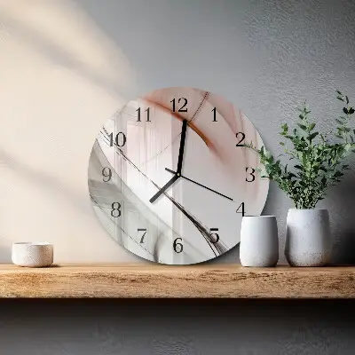 Apvalus laikrodis iš stiklo Abstrakcija