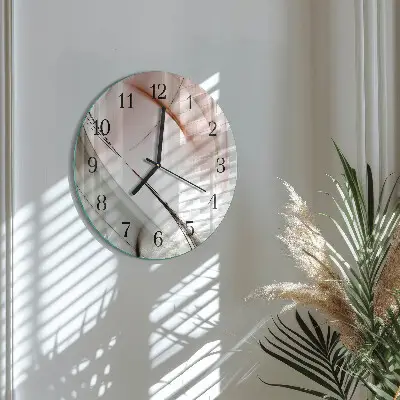 Apvalus laikrodis iš stiklo Abstrakcija
