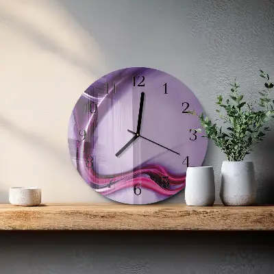 Apvalus laikrodis iš stiklo Abstrakcija