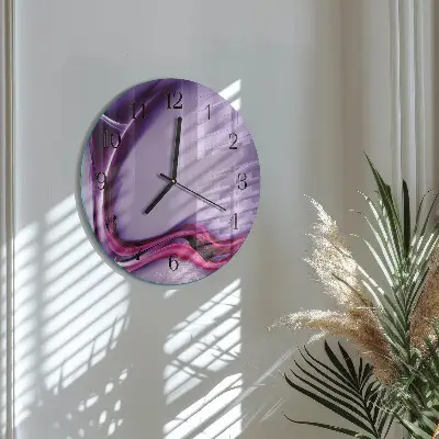 Apvalus laikrodis iš stiklo Abstrakcija