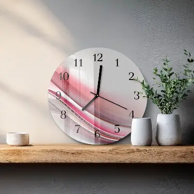 Apvalus laikrodis iš stiklo Abstrakcija