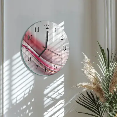 Apvalus laikrodis iš stiklo Abstrakcija