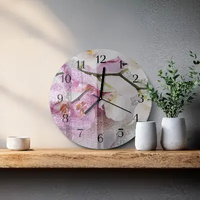 Apvalus sieninis laikrodis Orchidėja