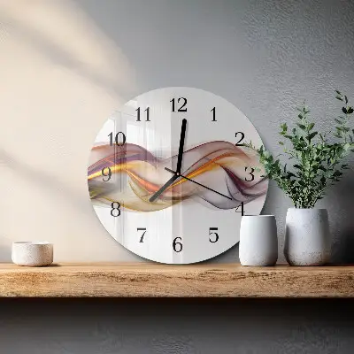 Apvalus laikrodis iš stiklo Abstrakcija