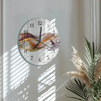 Apvalus laikrodis iš stiklo Abstrakcija