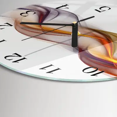 Apvalus laikrodis iš stiklo Abstrakcija