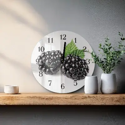 Apvalus laikrodis iš stiklo Gervuogės