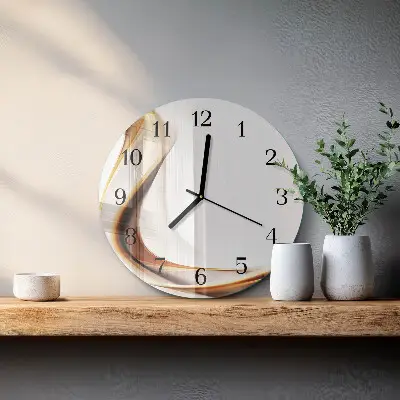 Apvalus laikrodis iš stiklo Abstrakcija