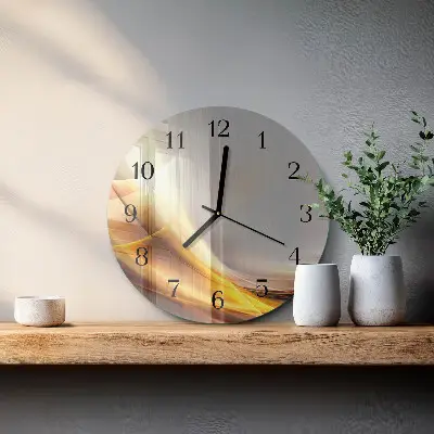 Apvalus laikrodis iš stiklo Abstrakcija