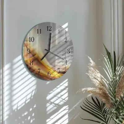 Apvalus laikrodis iš stiklo Abstrakcija
