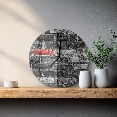 Apvalus laikrodis iš stiklo Plyta