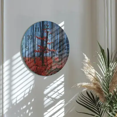 Apvalus laikrodis iš stiklo Tamsa