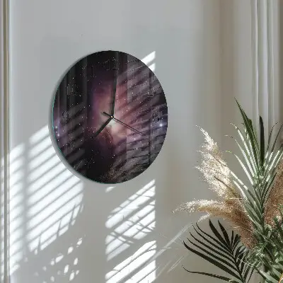 Apvalus sieninis laikrodis Kosmosas