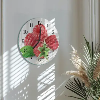 Apvalus sieninis laikrodis Avietės