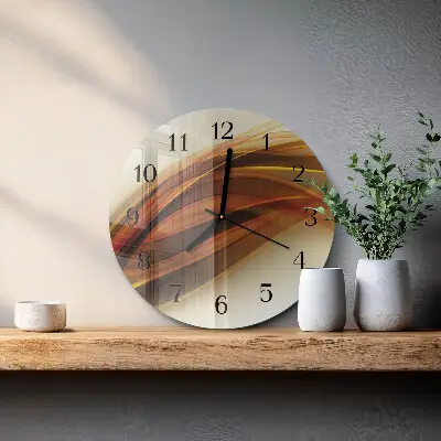 Apvalus laikrodis iš stiklo Abstrakcija