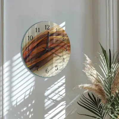 Apvalus laikrodis iš stiklo Abstrakcija