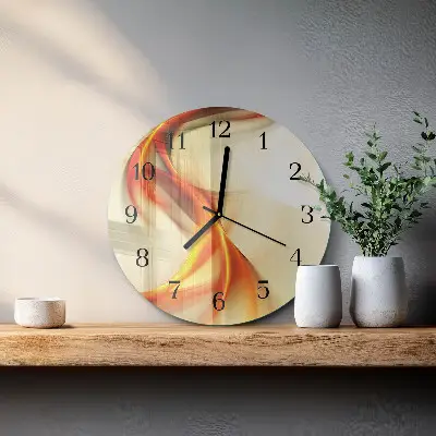 Apvalus laikrodis iš stiklo Abstrakcija
