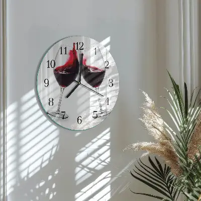 Apvalus sieninis laikrodis Vynas