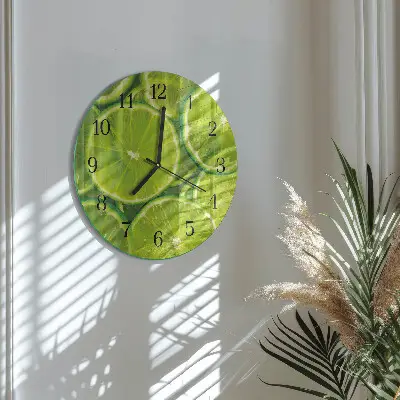 Apvalus laikrodis iš stiklo Kalcio karbonatas