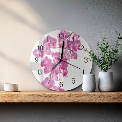 Apvalus sieninis laikrodis Orchidėja