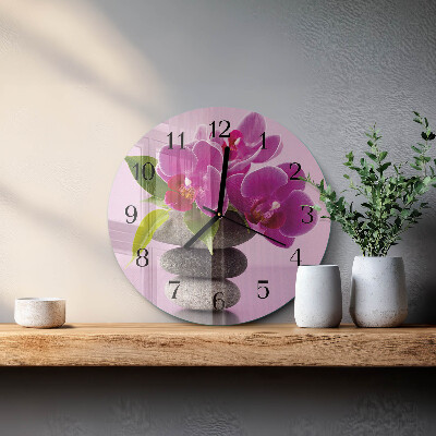 Apvalus sieninis laikrodis Orchidėja