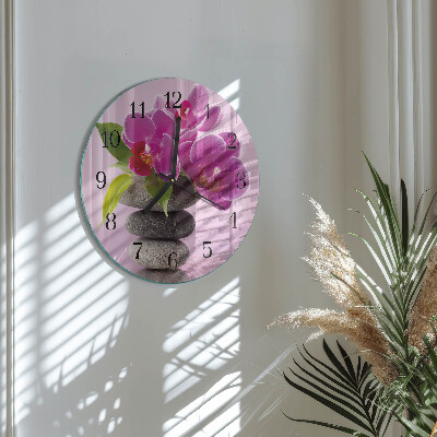 Apvalus sieninis laikrodis Orchidėja